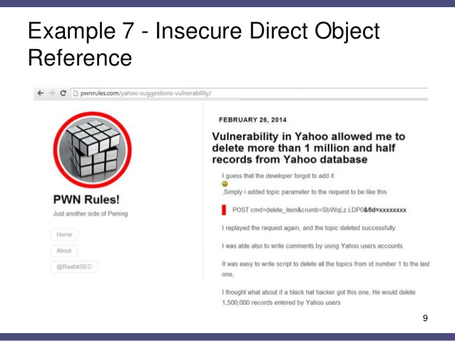insecure direct object references