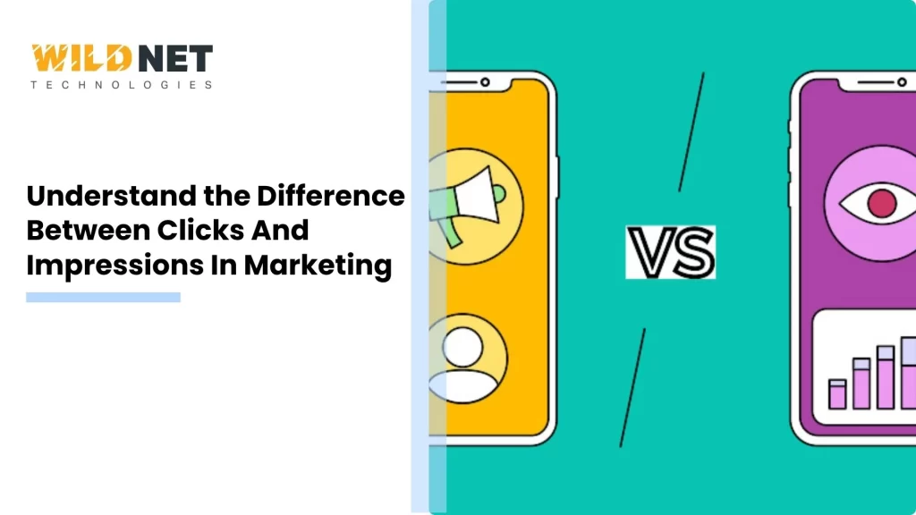 Difference between clicks and impressions