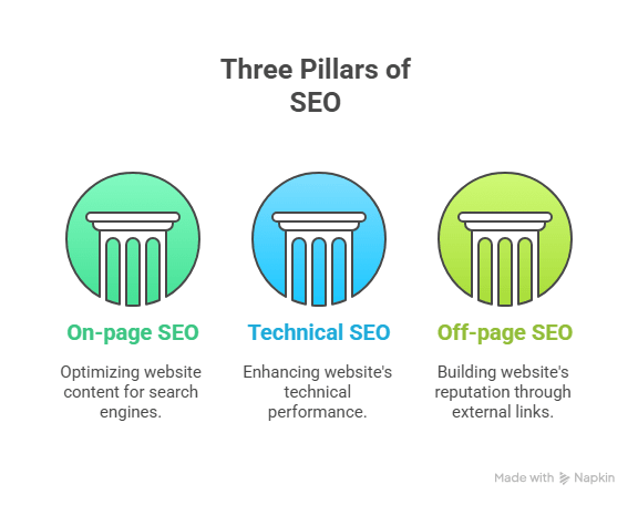 three pillars of SEO