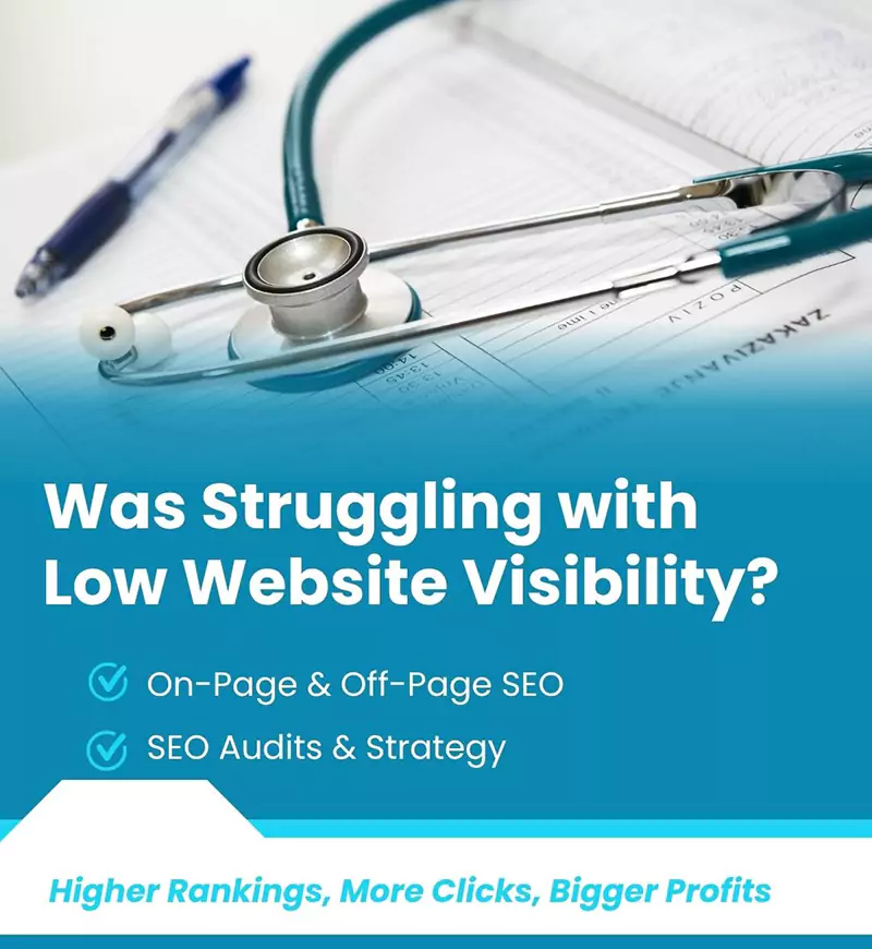 blue and white modern seo services