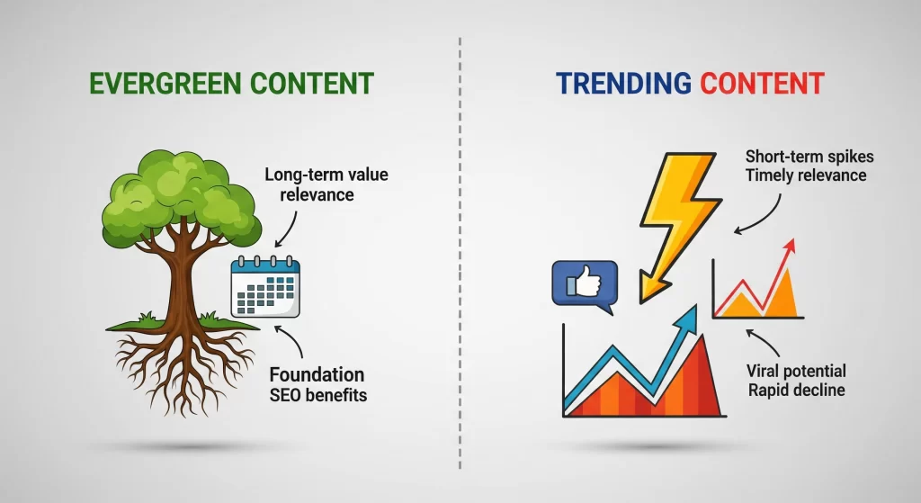 Evergreen vs. Trending Content: What Works Best?