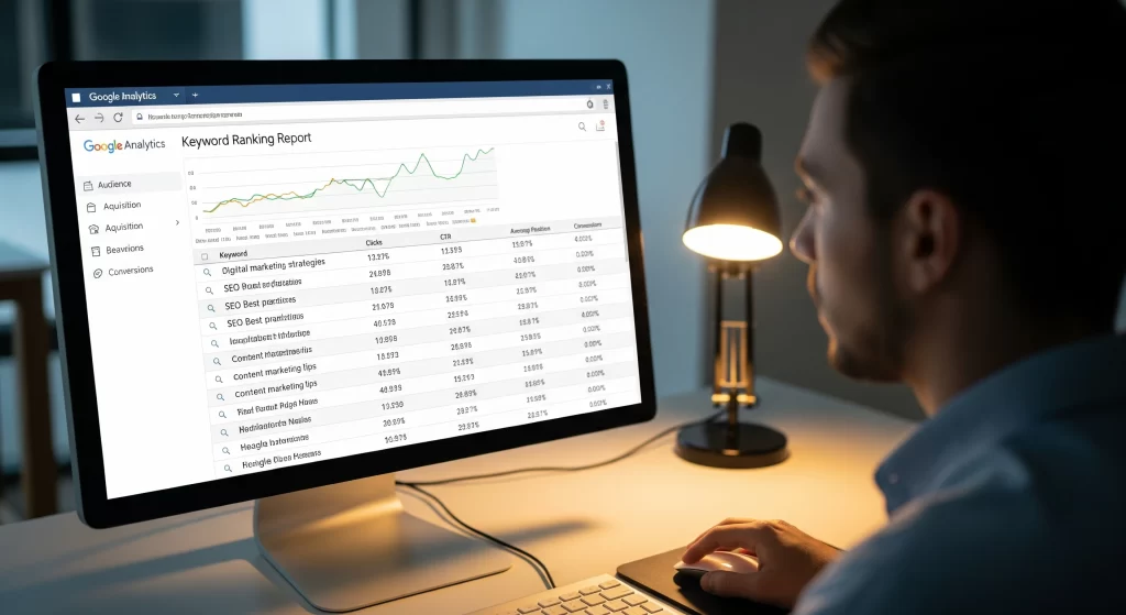 how to check keyword ranking in google analytics