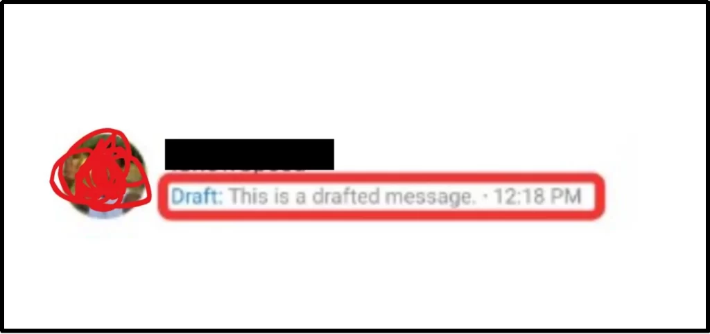 Image 1.1. Screenshot of Draft message on Messenger