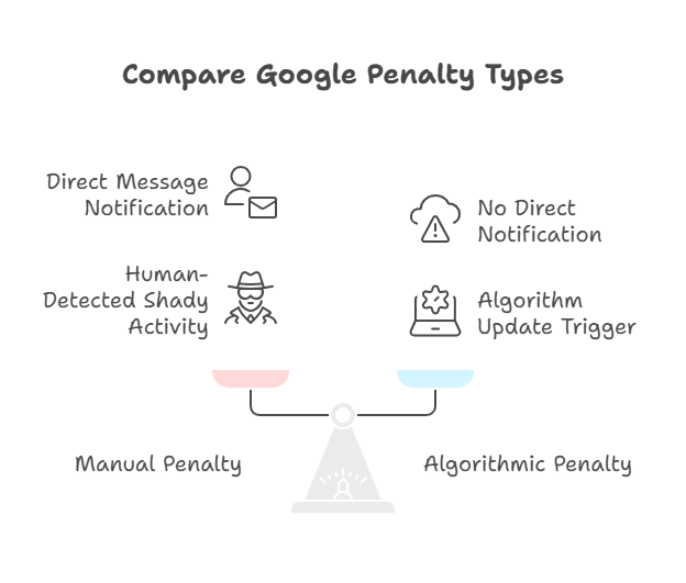 Two types of Google Penalties