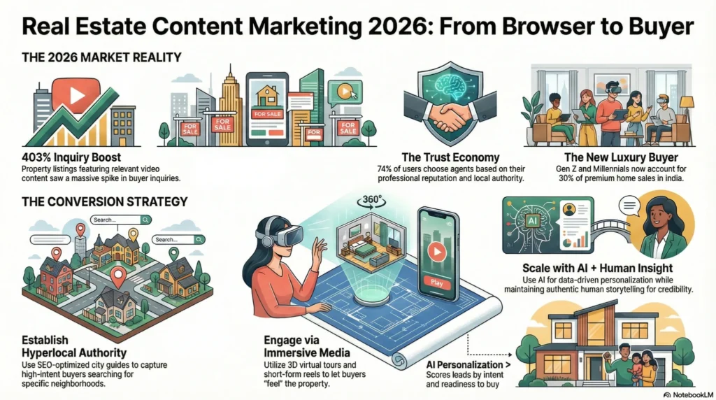 How Real Estate Content Marketing Converts Buyers in 2026 How Real Estate Content Marketing Converts Buyers in 2026