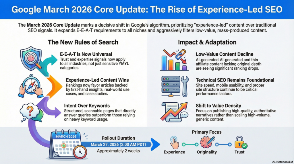 Google March 2026 Core Update rolling out