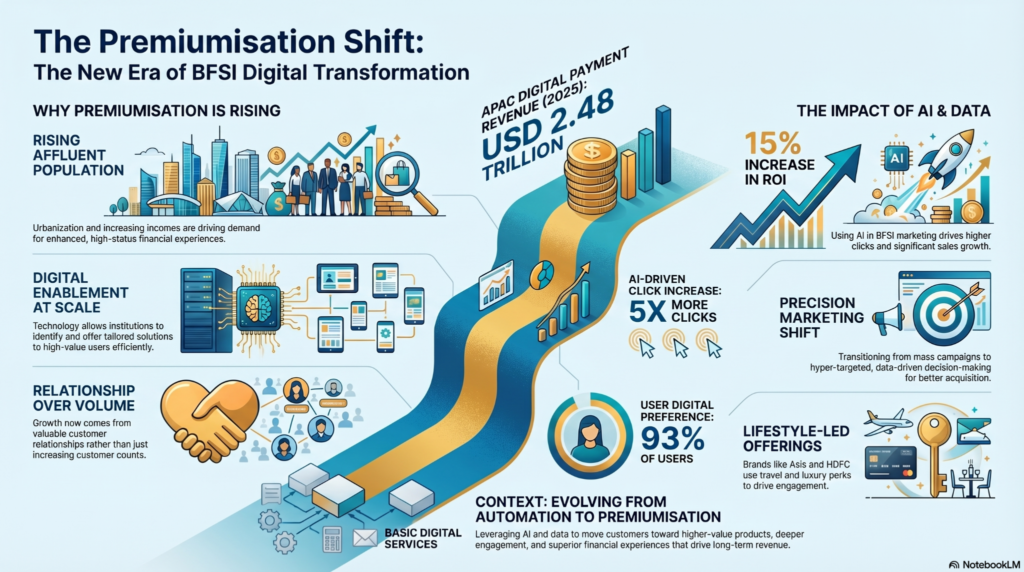 The Best Digital Transformation in BFSI Market is Premiumisation.